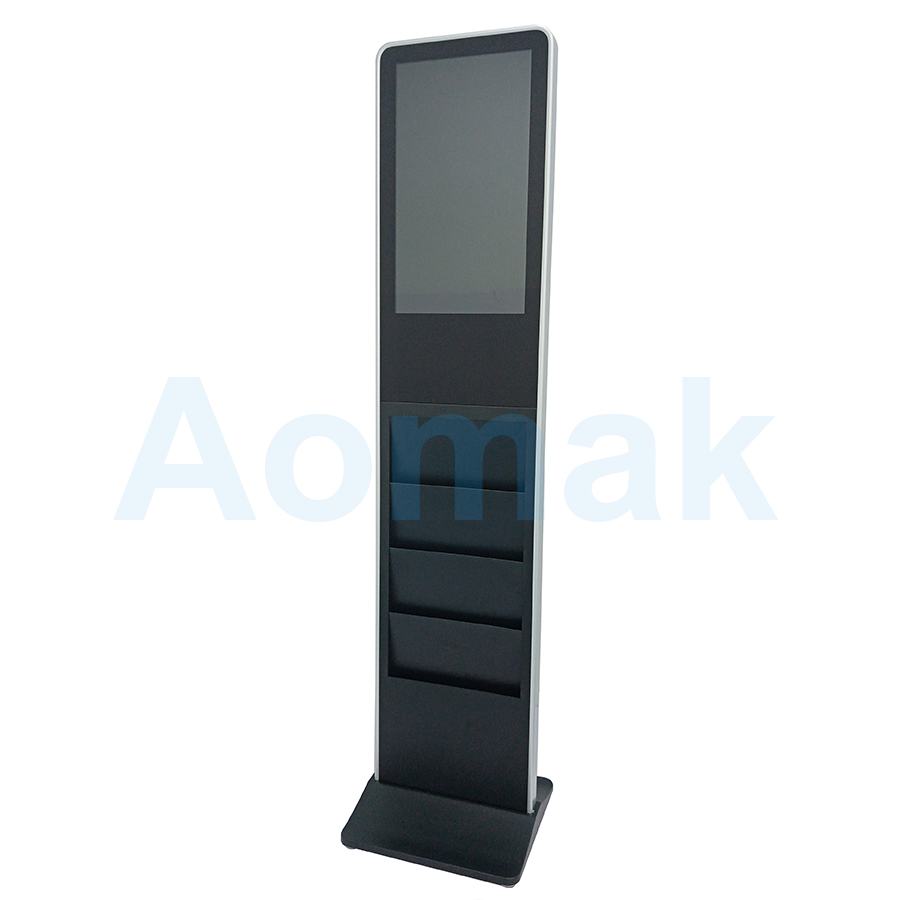 newspaper and magazine racks floor standing advert