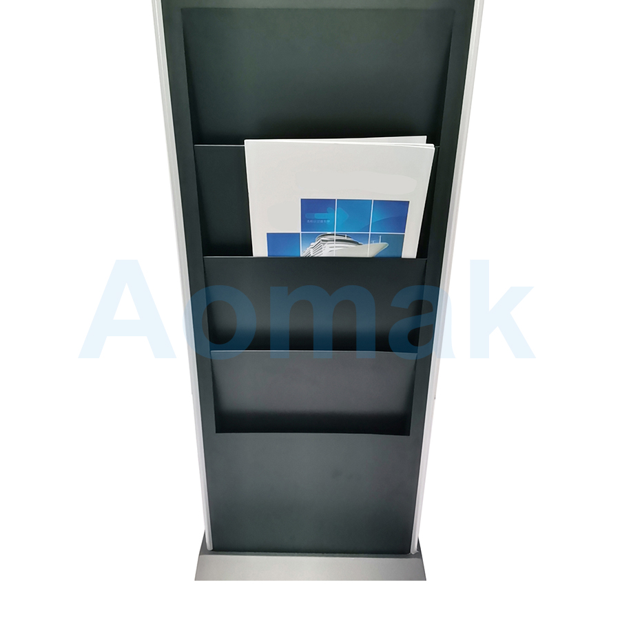 newspaper and magazine racks floor standing advert