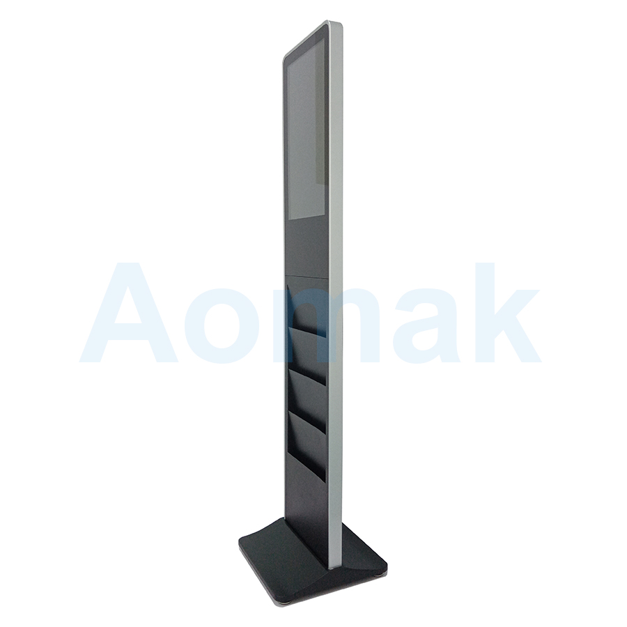 newspaper and magazine racks floor standing advert