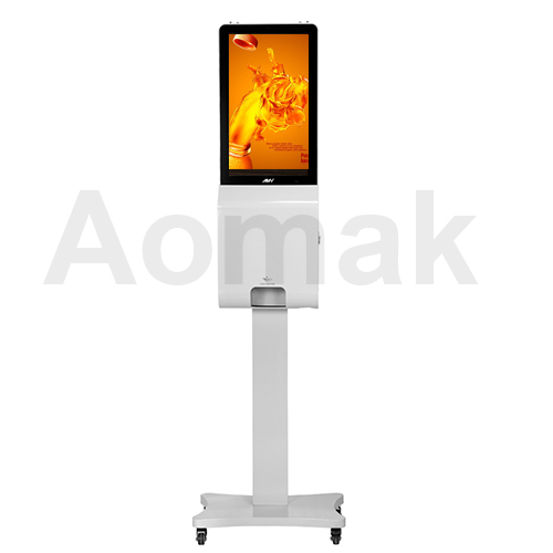Hand sanitizer ads kiosk display