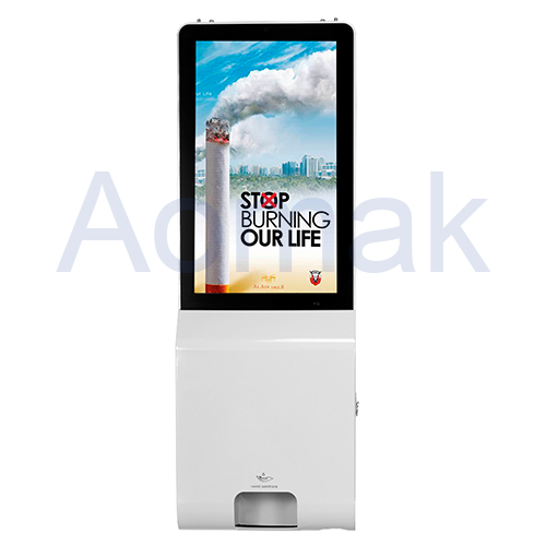 Hand sanitizer ads kiosk display